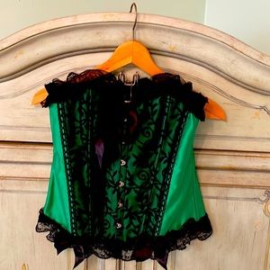 Sexy green/black corset